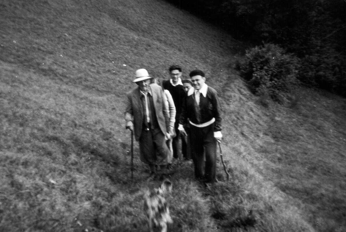Czesław Miłosz on a trip with the Vincenzes, La Combe, 1951